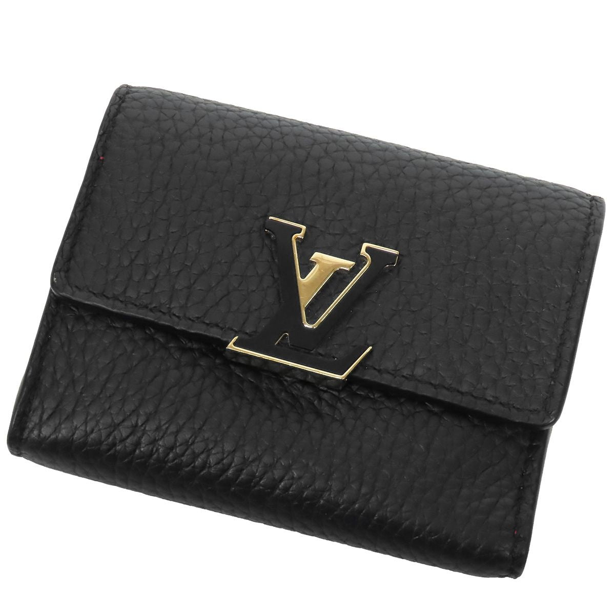 Louis Vuitton Portefeuille Capucines XS Noir Black Taurillon Trifold Wallet