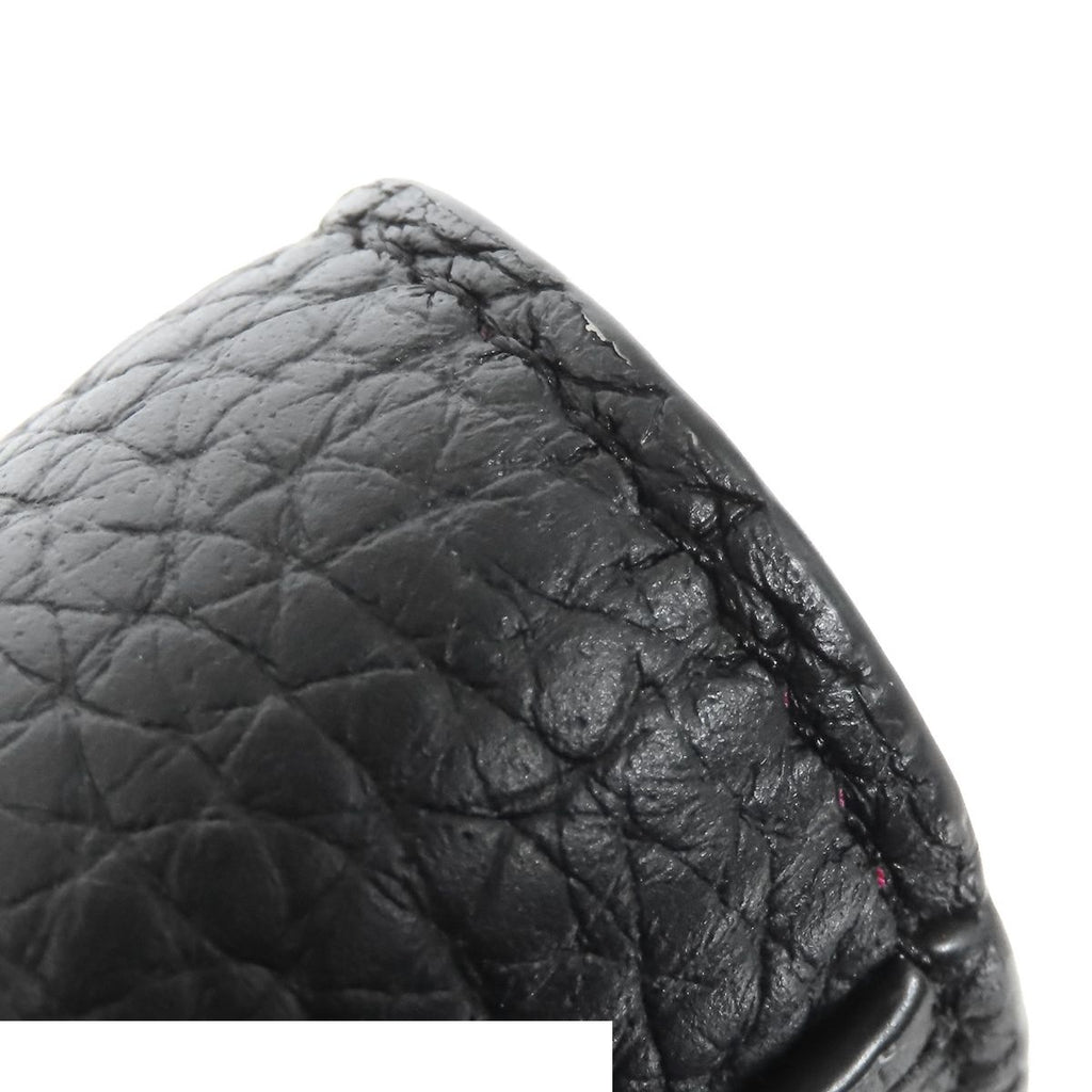 Louis Vuitton Portefeuille Capucines XS Noir Black Taurillon Trifold Wallet — view 6