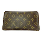 Louis Vuitton Monogram Porte Monnaie Zip Long Wallet Brown — view 4