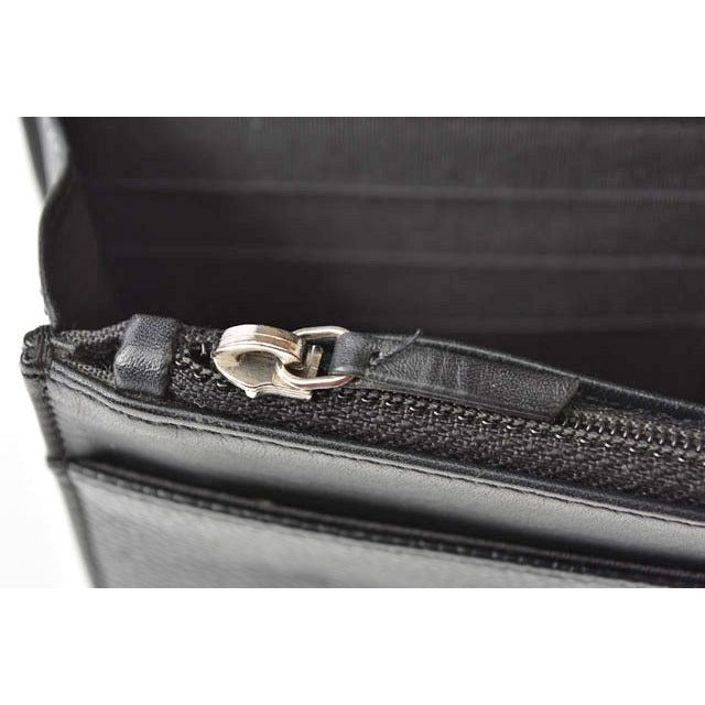 Chanel Chain Wallet Shoulder Bag Long Caviar Leather Black — view 4