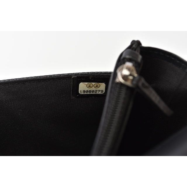 Chanel Chain Wallet Shoulder Bag Long Caviar Leather Black — view 6