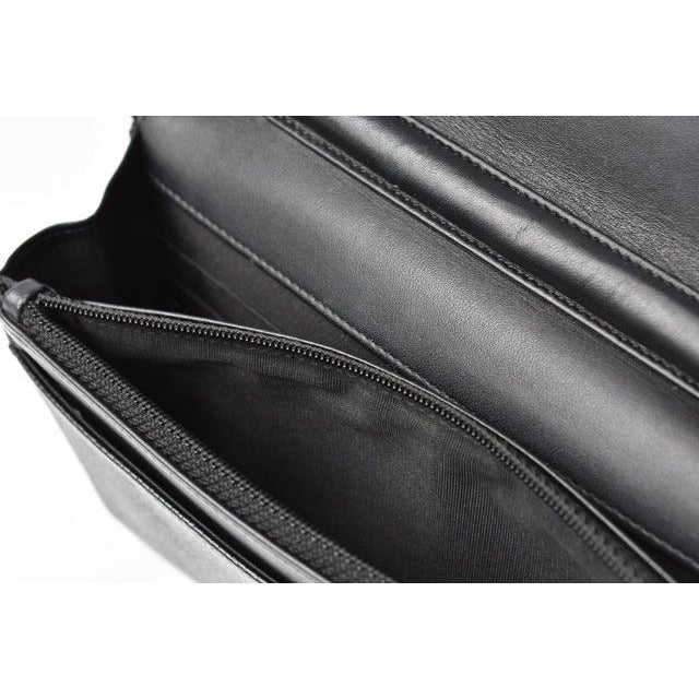 Chanel Chain Wallet Shoulder Bag Long Caviar Leather Black — view 8