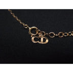 Christian Dior Necklace Vintage Pearl Gold Metal Rhinestone Faux — view 2