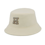 Hermes Hat Harper-h Electric Embroidery Cotton 59 Bucket Blanc Lotus