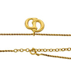Christian Dior Vintage CD Logo Necklace Pendant Choker Accessory Gold 652-3 — view 4
