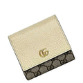 Gucci Bifold Wallet Beige White Marmont