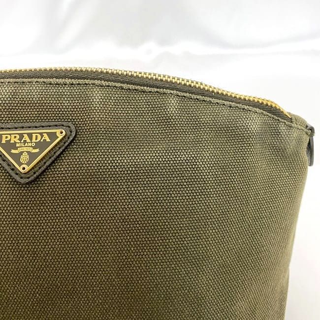 Prada Pouch Khaki Canapa 1 N1857 — view 9