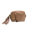 Gucci Soho Disco Enamel Leather Pink Beige Shoulder Bag Gold