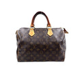 Louis Vuitton Speedy 30 Monogram Leather Brown Handbag Gold