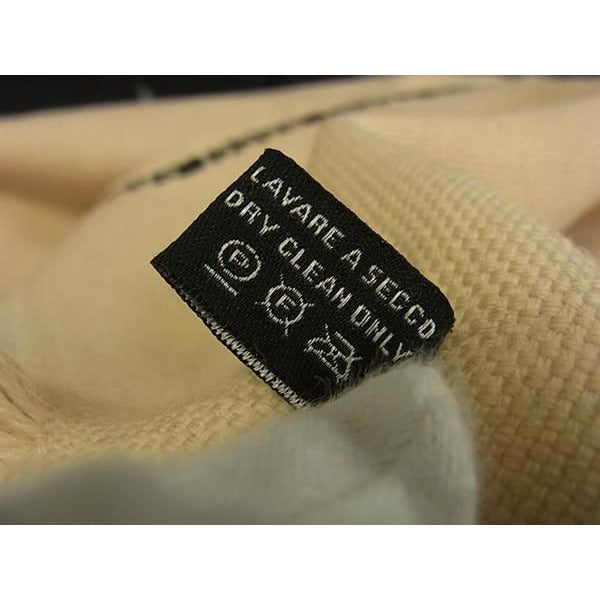 Gucci Scarf Beige Black 100% Wool Logo Fringe — view 2