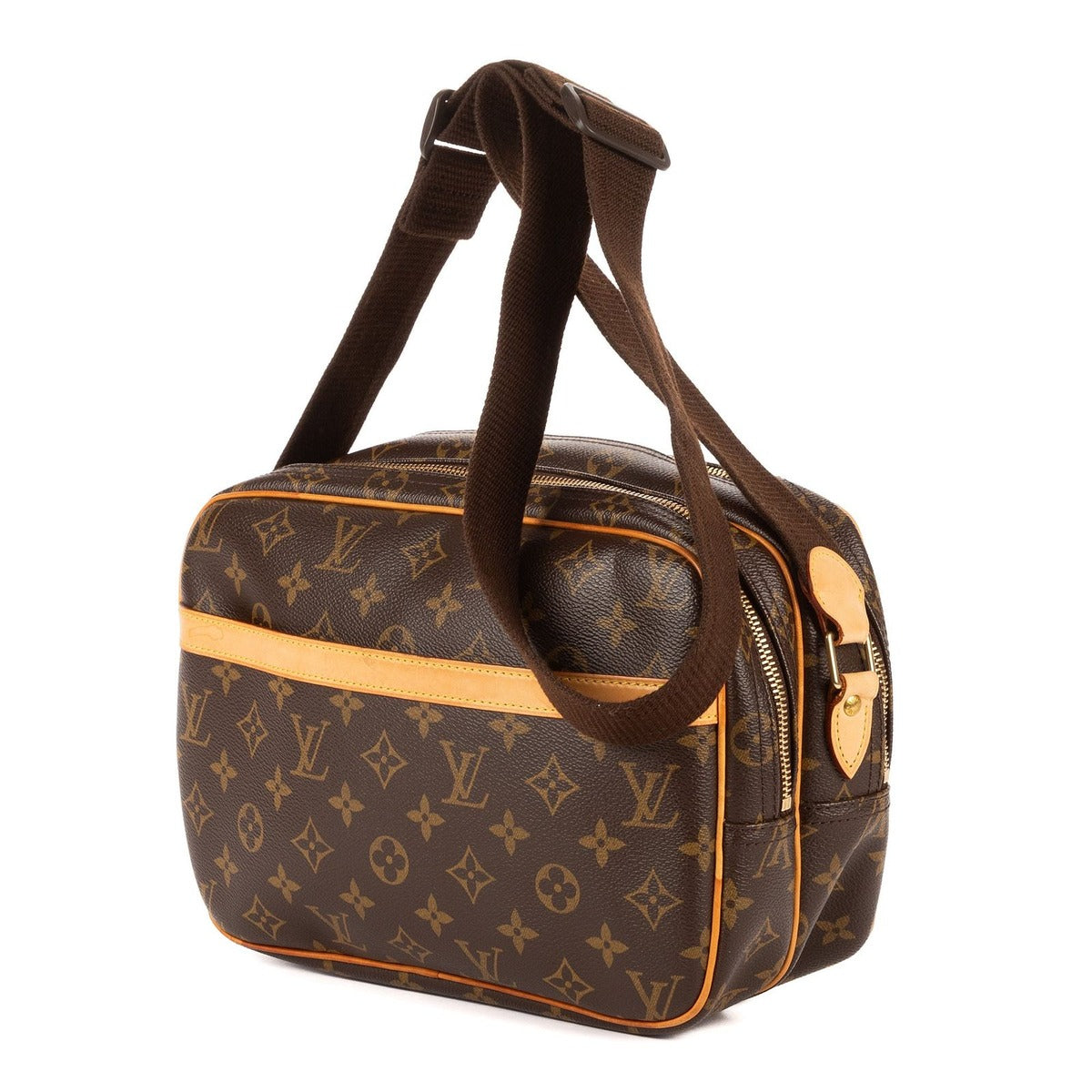 Louis Vuitton Reporter Brown Monogram Canvas Shoulder Bag — view 2
