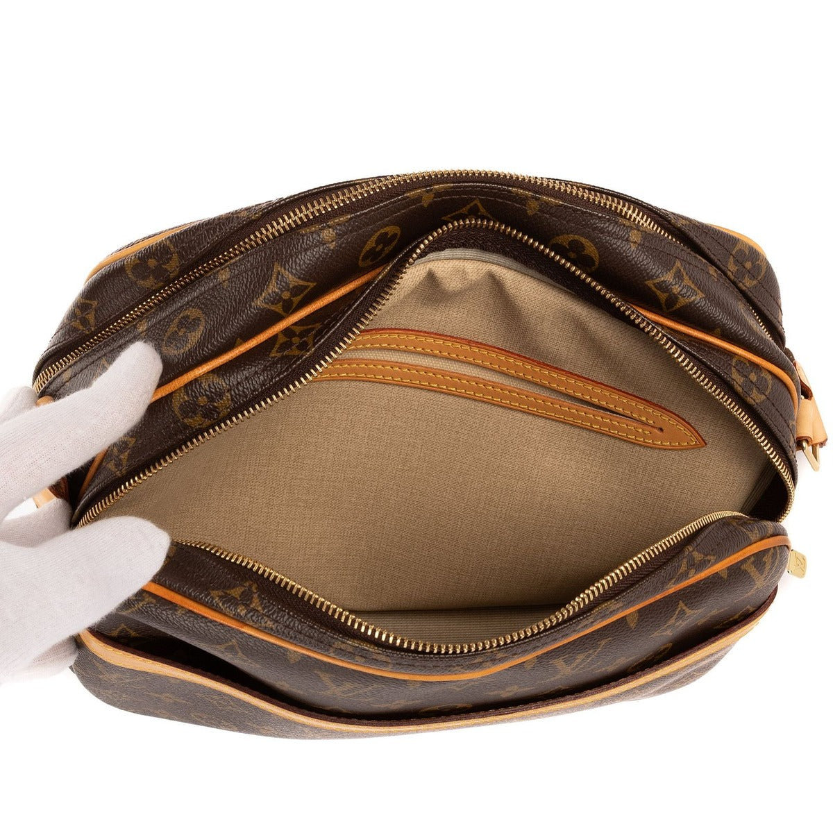 Louis Vuitton Reporter Brown Monogram Canvas Shoulder Bag — view 9