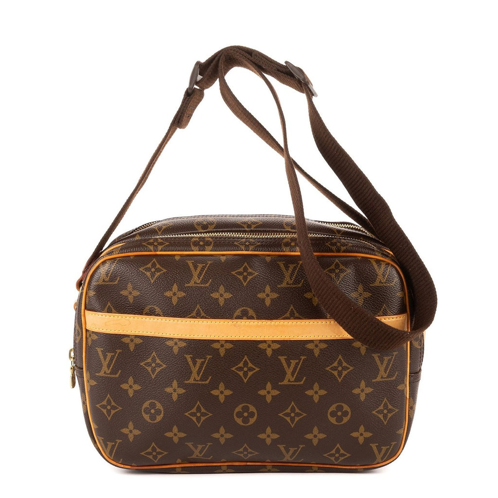 Louis Vuitton Reporter Brown Monogram Canvas Shoulder Bag