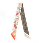 Hermes Guepards Bandana Cheetah Silk White Orange Cuy Green Scarf — view 3