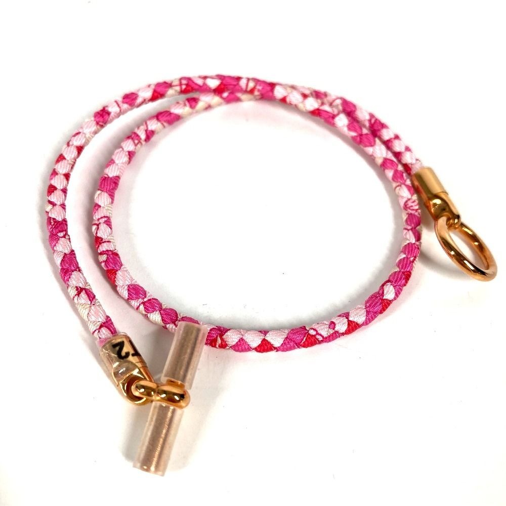 Hermes Bracelet Glenan Double Tour Leather Pink