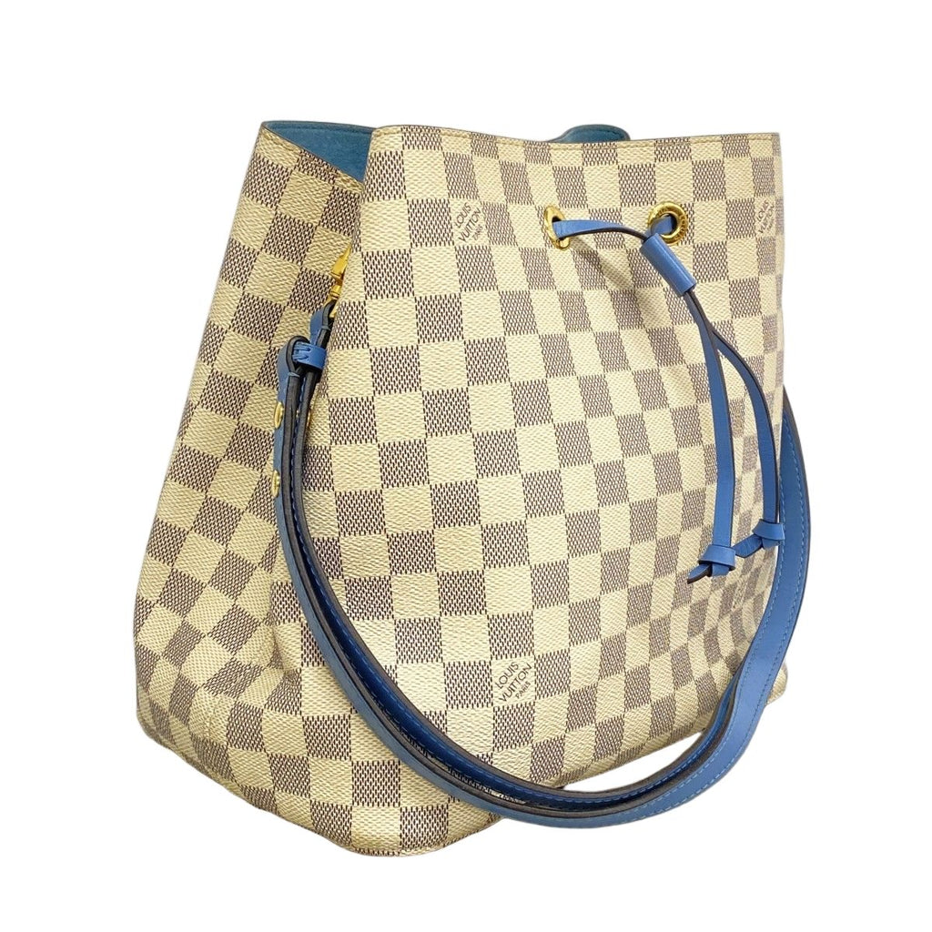 Louis Vuitton Shoulder Bag Damier Azur Neo Noe White Blue — view 2