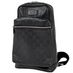 Gucci Guccissima Shoulder Bag Leather Black