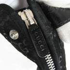 Gucci GG Pattern Back Zip Suede Leather Short Boots Ankle Black 36 — view 9