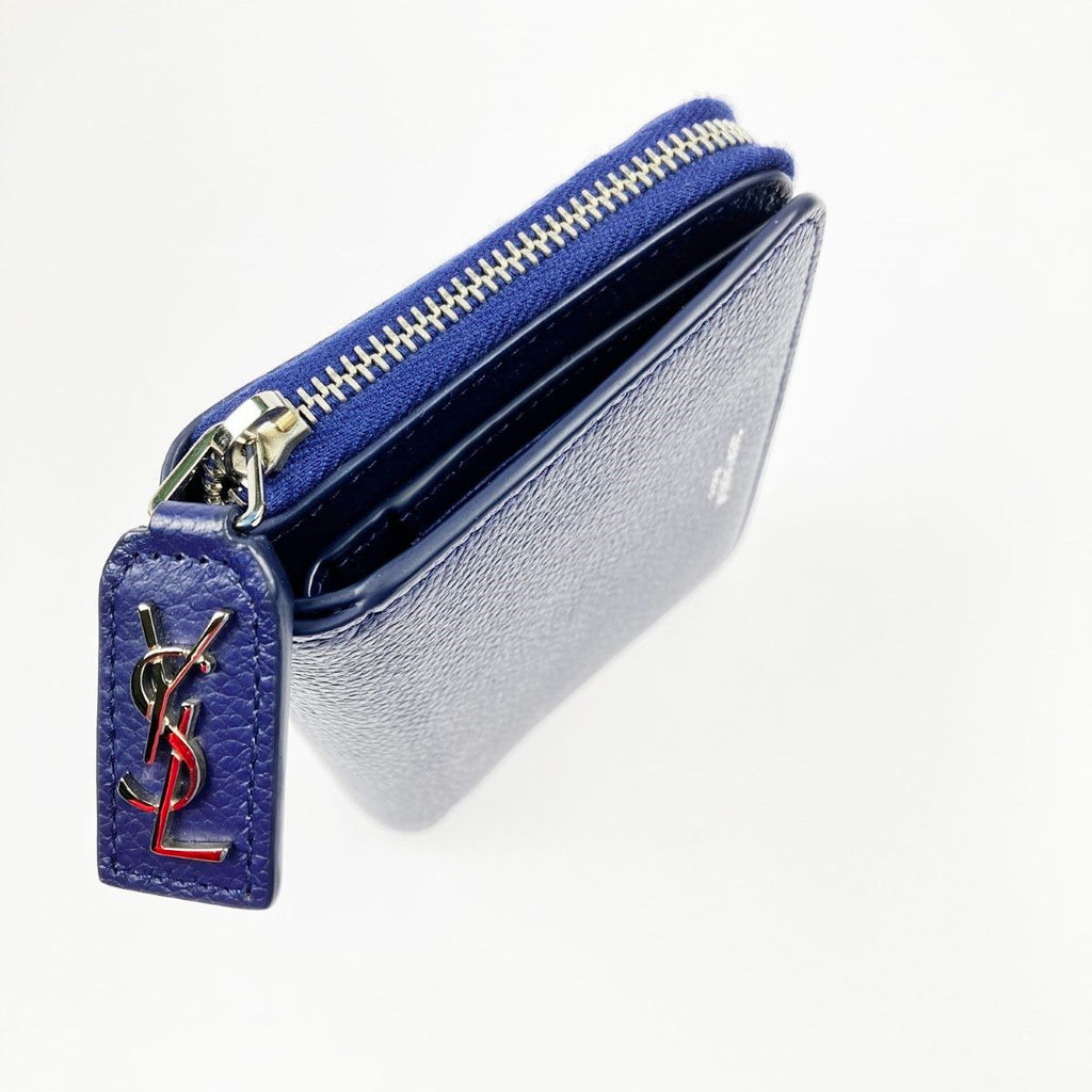 Saint Laurent Bifold Wallet and Cloth Bag Blue — view 4