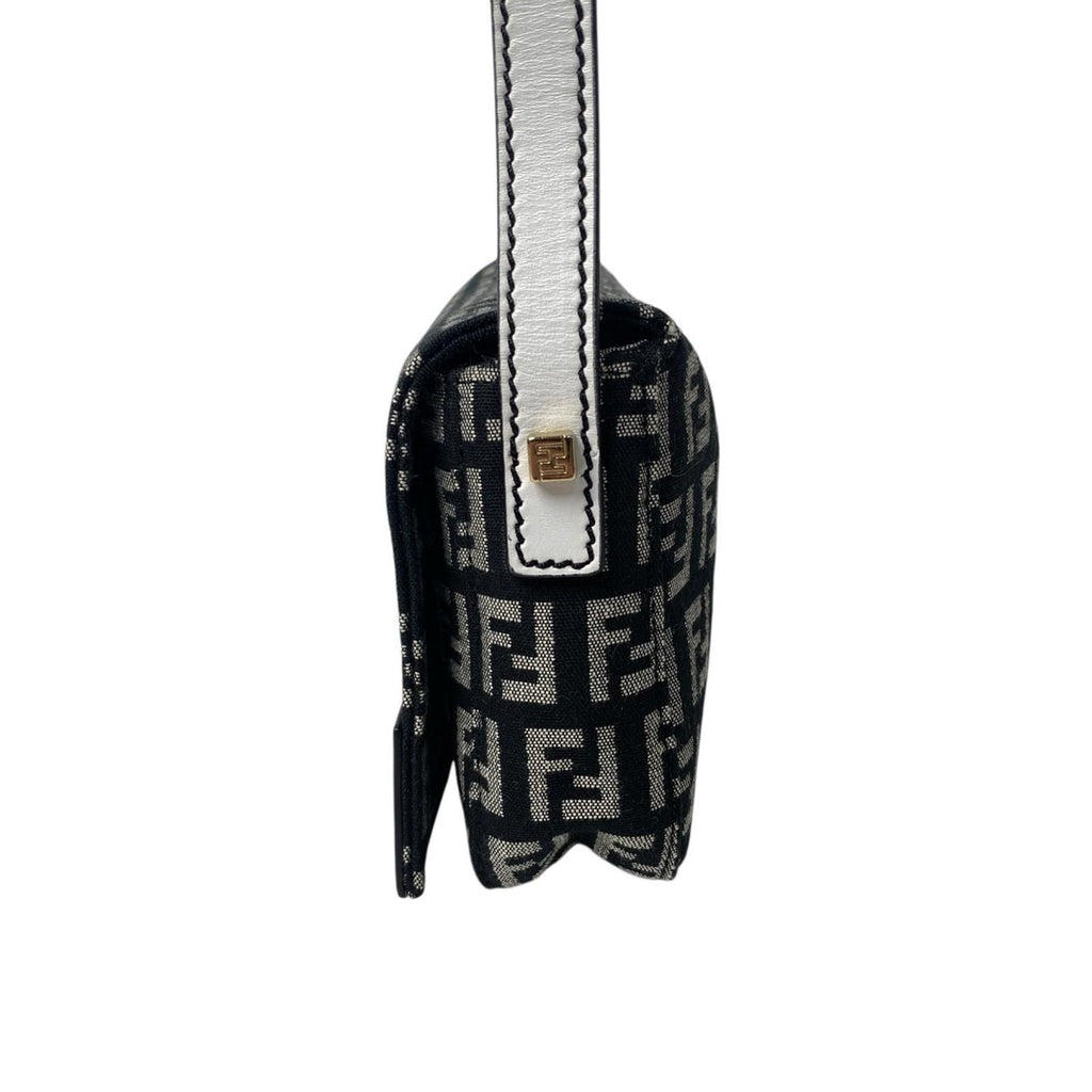 Fendi Zucca Pattern Mini Handbag Canvas Leather — view 3