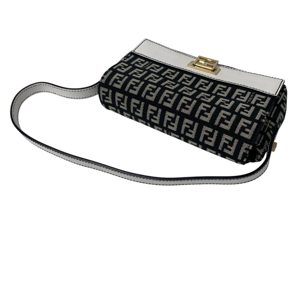 Fendi Zucca Pattern Mini Handbag Canvas Leather — view 6