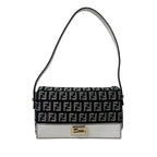 Fendi Zucca Pattern Mini Handbag Canvas Leather