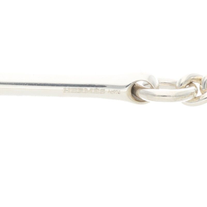 Hermes Padlock Silver Chain Necklace — view 6