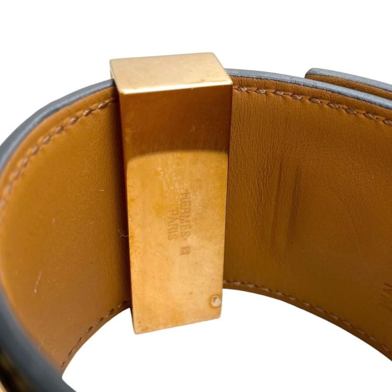 Hermes Bracelet Collier de Chien Cd89 T2 Leather Medallion — view 7