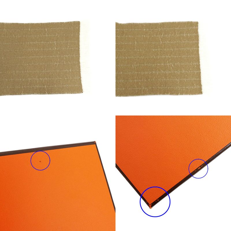 Hermes Muffler Wavy Double Face Beige Camel Cashmere Shawl Scarf — view 6
