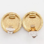 Chanel Flower Motif Gold Plated 99 a 7.5 g Earrings — view 6