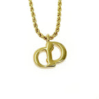 Christian Dior GP CD Logo Necklace Gold — view 3