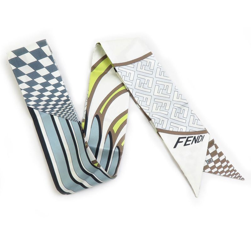 Fendi Multicolor Geometric Print Scarf — view 2