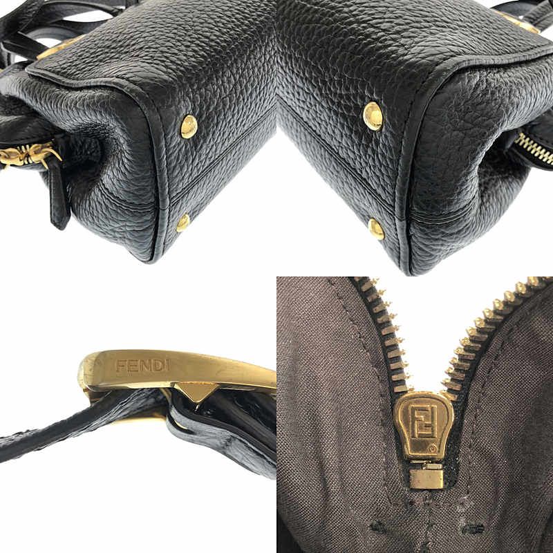 Fendi 2-Way Chameleon Leather Shoulder Bag Black — view 8
