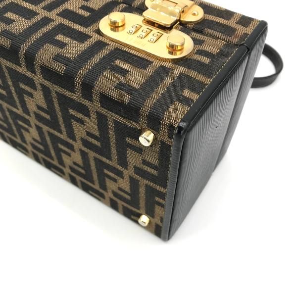 Fendi Zucca Trunk Vanity 2-Way Hand Bag Brown — view 6