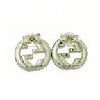 Gucci Silver Interlocking G Earrings 5.7 925 Engraved — view 5