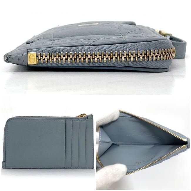Christian Dior Coin Case Blue Lady Leather — view 4