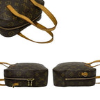 Louis Vuitton Vintage Spontini Monogram Leather 2-Way Shoulder Bag Handbag Brown