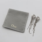Christian Dior Earrings Logo Rhinestone Accessories With Bag H6928 — view 5