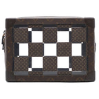 Louis Vuitton Slim Soft Trunk Monogram Chess Canvas Brown — view 3