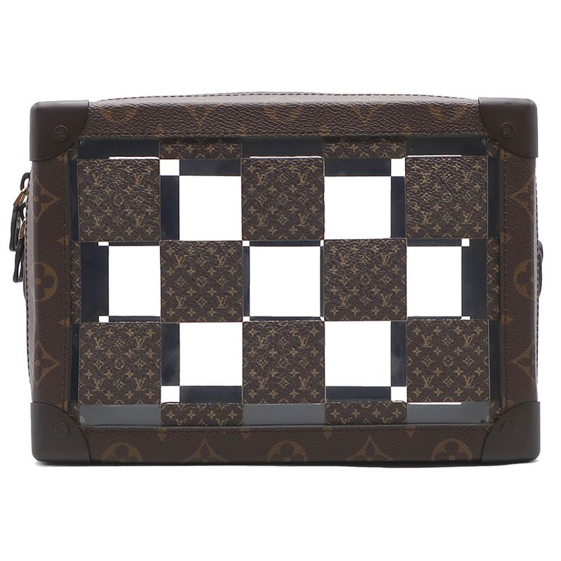 Louis Vuitton Slim Soft Trunk Monogram Chess Canvas Brown — view 3