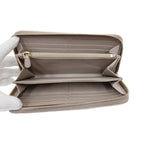 Prada Saffiano Long Wallet Round Zipper 1 Ml506 Beige — view 4