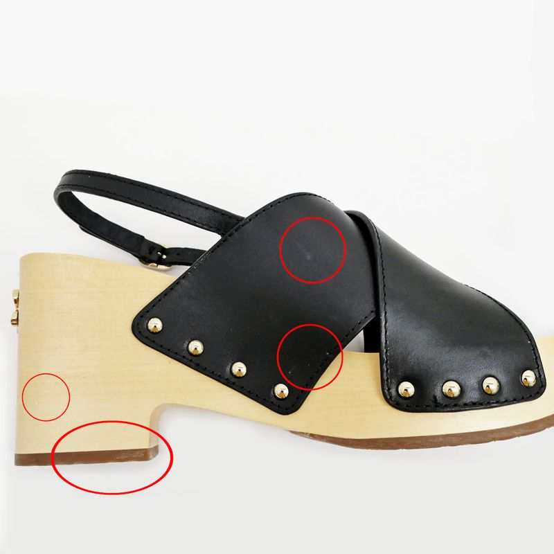 Chanel Wedge Sole Sandals Black Gdhardware Size 38 C Shoes — view 7