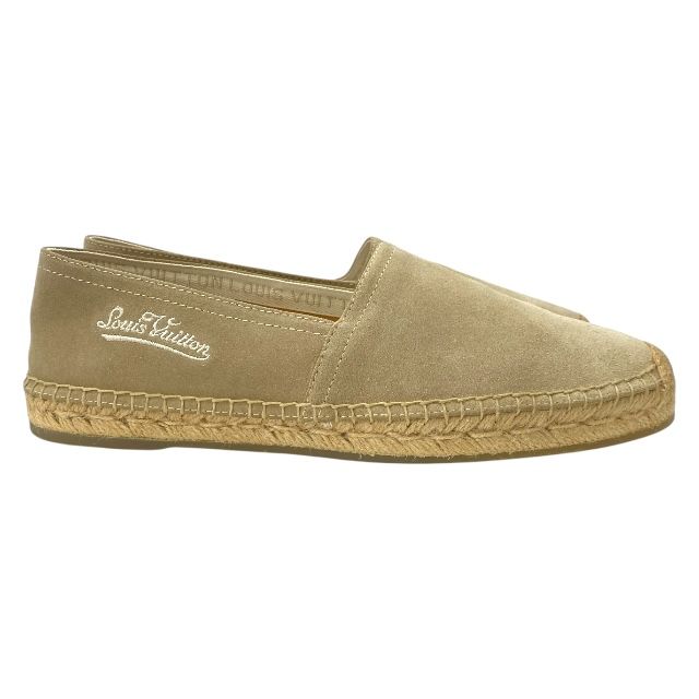 Louis Vuitton Cl1116 Jute Bidar Line Espadrille Slip-on Beige Suede Hemp — view 5