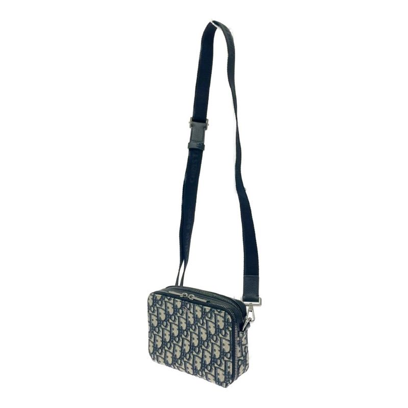 Dior 2 yse Canvas Leather Oblique Strap Pouch Shoulder Bag — view 3