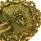 Chanel Vintage Guilloche Gold-Tone Earrings — view 7