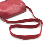 Hermes Vintage Box Calf Shoulder Bag Red — view 7