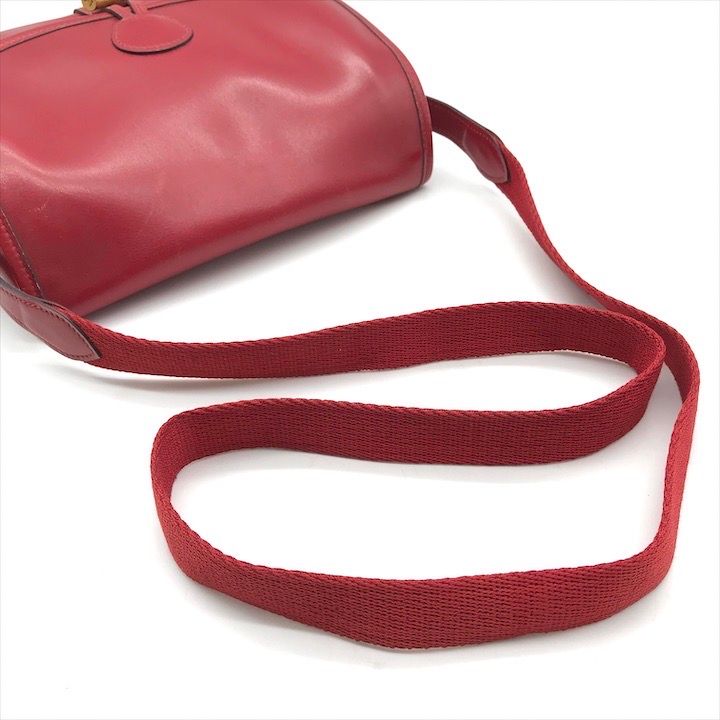 Hermes Vintage Box Calf Shoulder Bag Red — view 7