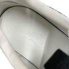 Hermes Glam Sneakers Shoes Leather Suede Black White Bandana Pattern — view 8
