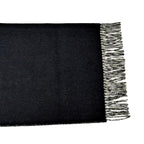 Hermes Muffler Shawl Double Face Black Beige Cine Cashmere 100% Scarf — view 5