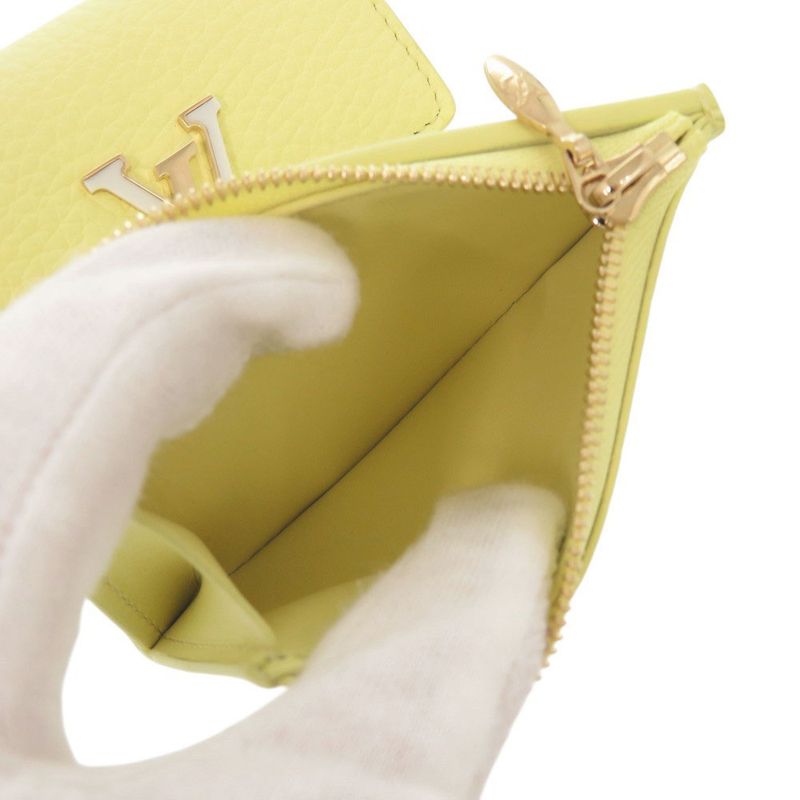 Louis Vuitton Portefeuille Capucines XS IC Chip Taurillon Leather Yellow — view 7